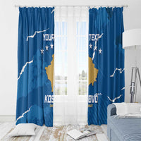 Custom Kosovo Football Window Curtain Come On Dardanet