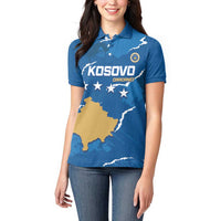 Custom Kosovo Football Women Polo Shirt Come On Dardanet