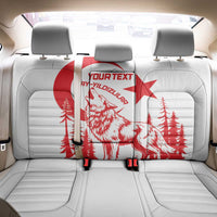Custom Turkey Football Back Car Seat Cover Turkyie Wolf With Crescent-Stars