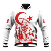 Custom Turkey Football Baseball Jacket Turkyie Wolf With Crescent-Stars