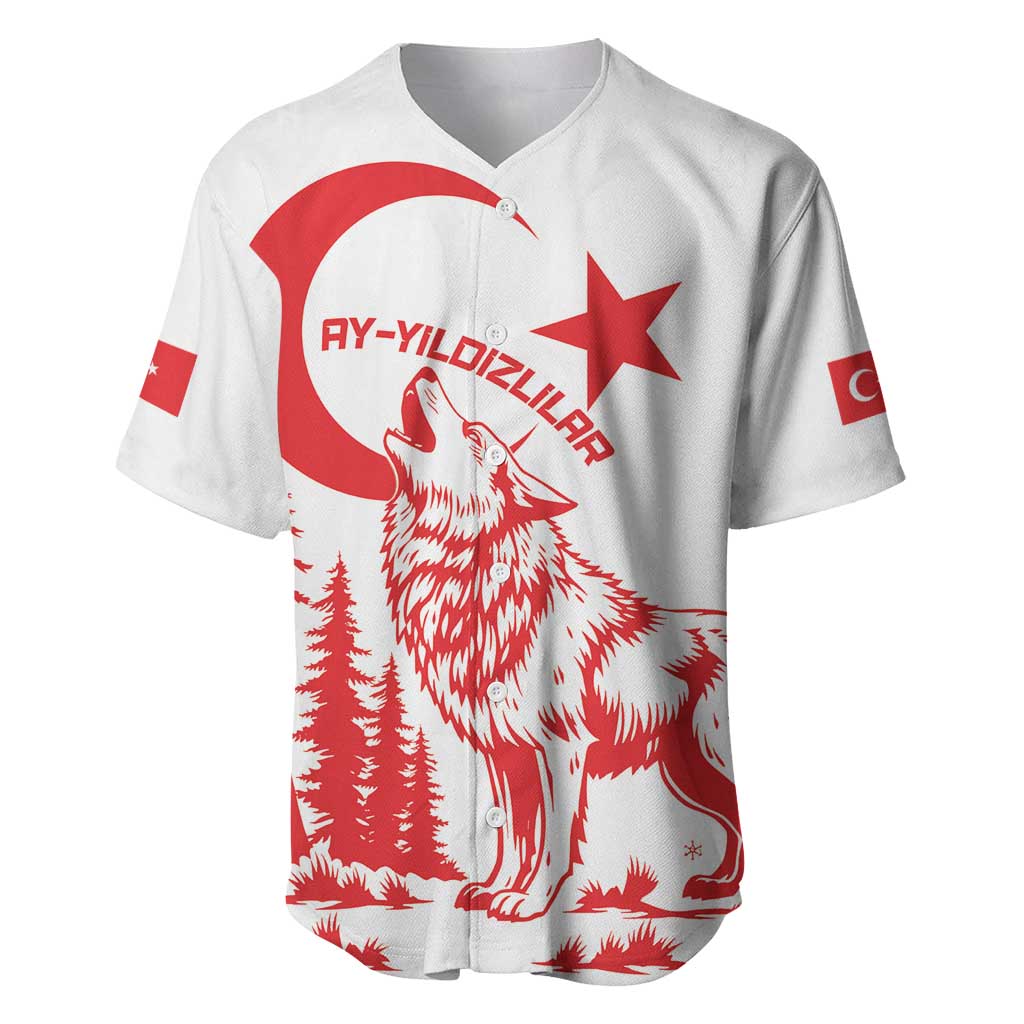 Custom Turkey Football Baseball Jersey Turkyie Wolf With Crescent-Stars