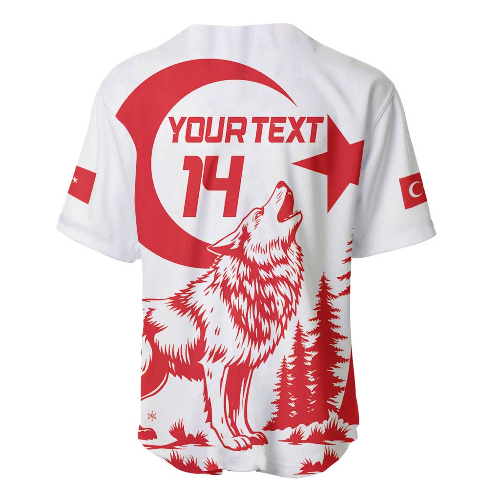 Custom Turkey Football Baseball Jersey Turkyie Wolf With Crescent-Stars
