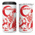 Custom Turkey Football 4 in 1 Can Cooler Tumbler Turkyie Wolf With Crescent-Stars