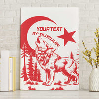 Custom Turkey Football Canvas Wall Art Turkyie Wolf With Crescent-Stars