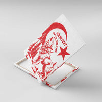 Custom Turkey Football Canvas Wall Art Turkyie Wolf With Crescent-Stars