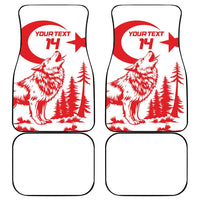 Custom Turkey Football Car Mats Turkyie Wolf With Crescent-Stars