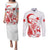 Custom Turkey Football Couples Matching Puletasi and Long Sleeve Button Shirt Turkyie Wolf With Crescent-Stars
