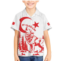 Custom Turkey Football Family Matching Mermaid Dress and Hawaiian Shirt Turkyie Wolf With Crescent-Stars