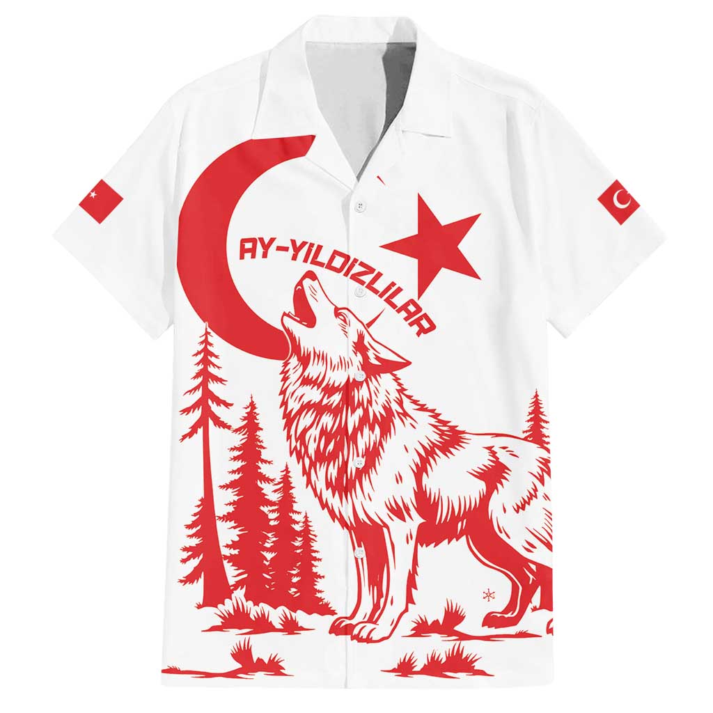 Custom Turkey Football Family Matching Off Shoulder Short Dress and Hawaiian Shirt Turkyie Wolf With Crescent-Stars