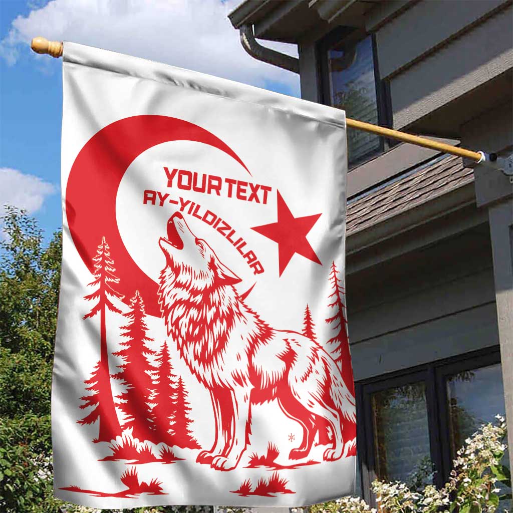 Custom Turkey Football Garden Flag Turkyie Wolf With Crescent-Stars