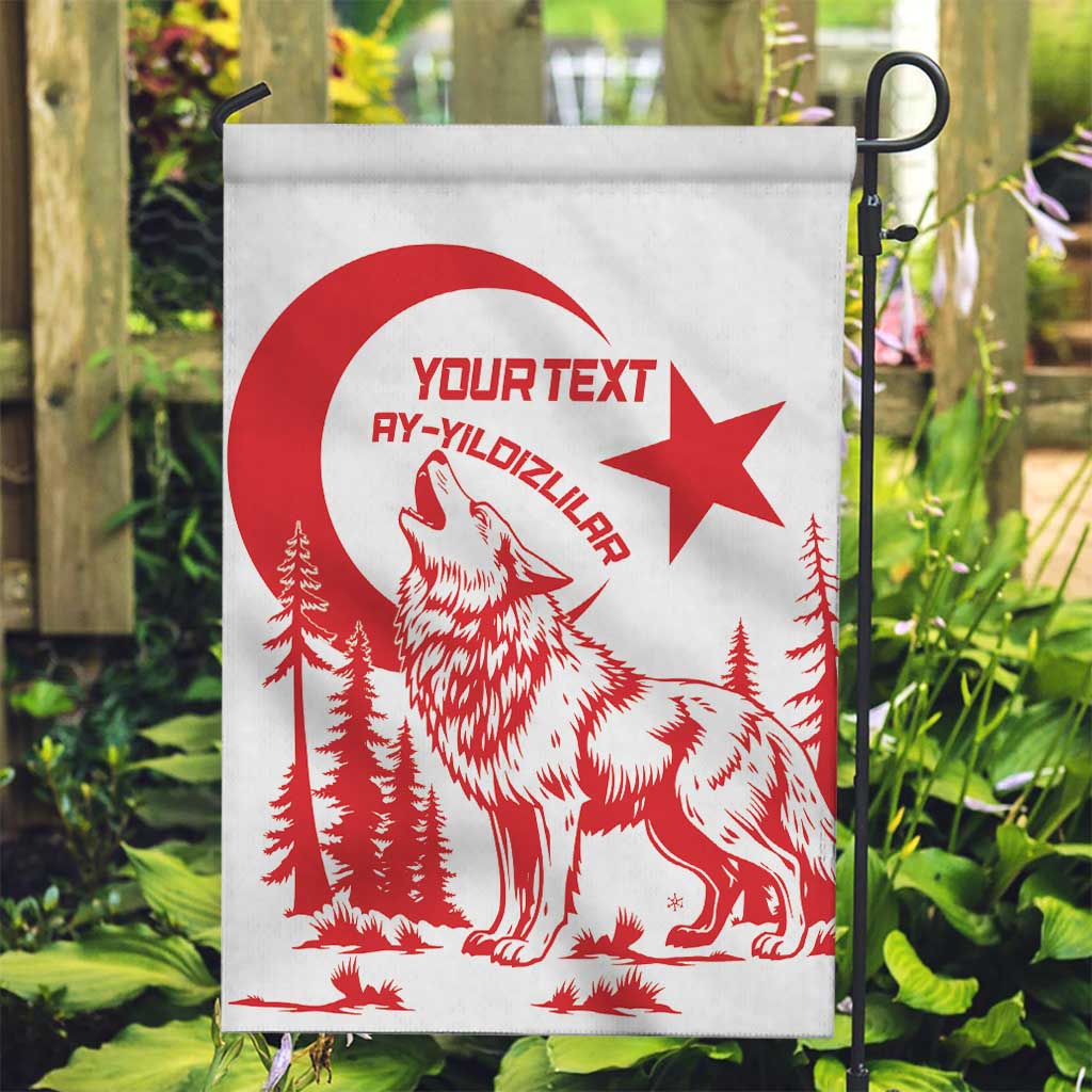 Custom Turkey Football Garden Flag Turkyie Wolf With Crescent-Stars