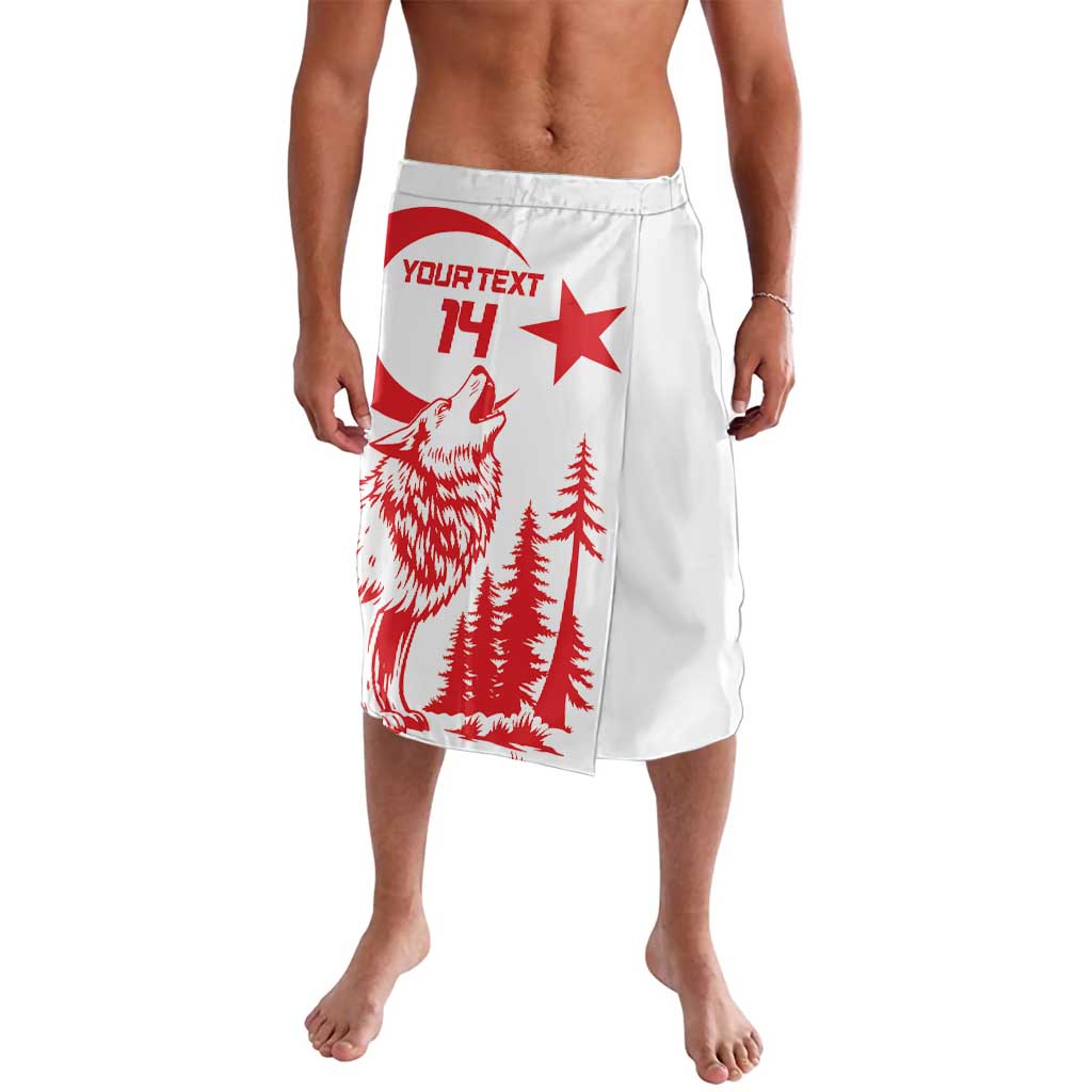 Custom Turkey Football Lavalava Turkyie Wolf With Crescent-Stars