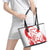 Custom Turkey Football Leather Tote Bag Turkyie Wolf With Crescent-Stars