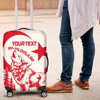 Custom Turkey Football Luggage Cover Turkyie Wolf With Crescent-Stars