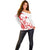 Custom Turkey Football Off Shoulder Sweater Turkyie Wolf With Crescent-Stars