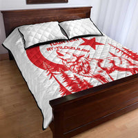 Custom Turkey Football Quilt Bed Set Turkyie Wolf With Crescent-Stars