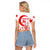 Custom Turkey Football Raglan Cropped T Shirt Turkyie Wolf With Crescent-Stars