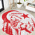 Custom Turkey Football Round Carpet Turkyie Wolf With Crescent-Stars