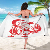 Custom Turkey Football Sarong Turkyie Wolf With Crescent-Stars