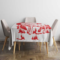 Custom Turkey Football Tablecloth Turkyie Wolf With Crescent-Stars