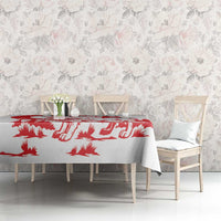 Custom Turkey Football Tablecloth Turkyie Wolf With Crescent-Stars