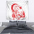 Custom Turkey Football Tapestry Turkyie Wolf With Crescent-Stars
