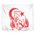 Custom Turkey Football Tapestry Turkyie Wolf With Crescent-Stars