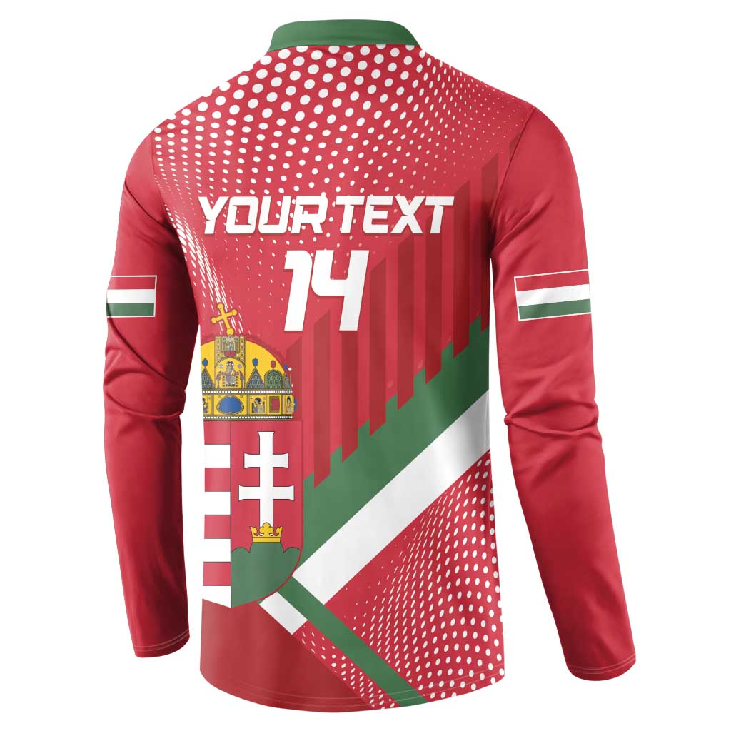 Custom Hungary Football Button Sweatshirt Come On Magyarok