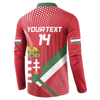 Custom Hungary Football Button Sweatshirt Come On Magyarok