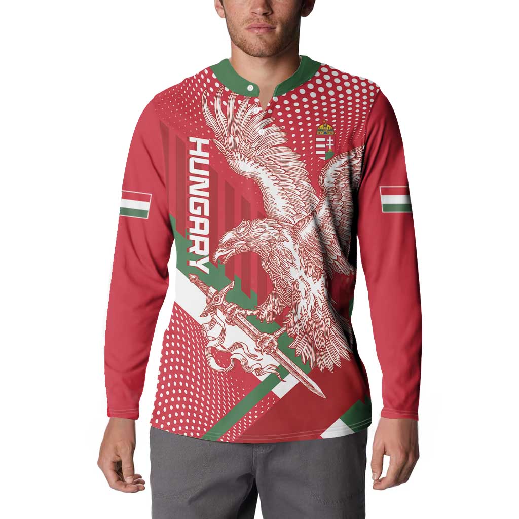 Custom Hungary Football Button Sweatshirt Come On Magyarok