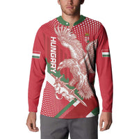 Custom Hungary Football Button Sweatshirt Come On Magyarok