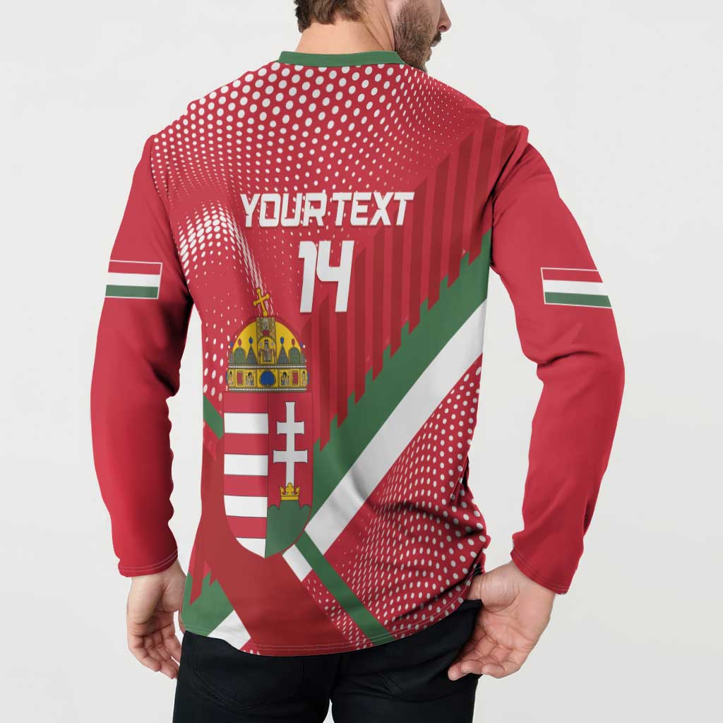Custom Hungary Football Button Sweatshirt Come On Magyarok