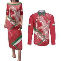 Custom Hungary Football Couples Matching Puletasi and Long Sleeve Button Shirt Come On Magyarok