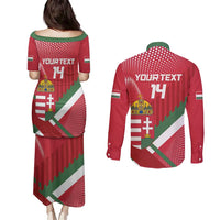 Custom Hungary Football Couples Matching Puletasi and Long Sleeve Button Shirt Come On Magyarok