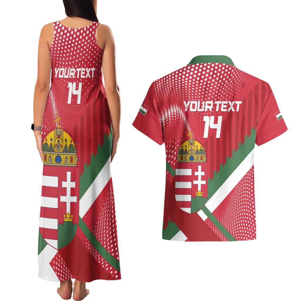 Custom Hungary Football Couples Matching Tank Maxi Dress and Hawaiian Shirt Come On Magyarok