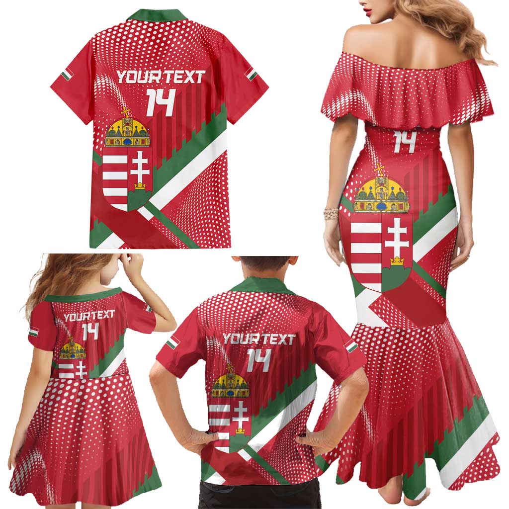Custom Hungary Football Family Matching Mermaid Dress and Hawaiian Shirt Come On Magyarok
