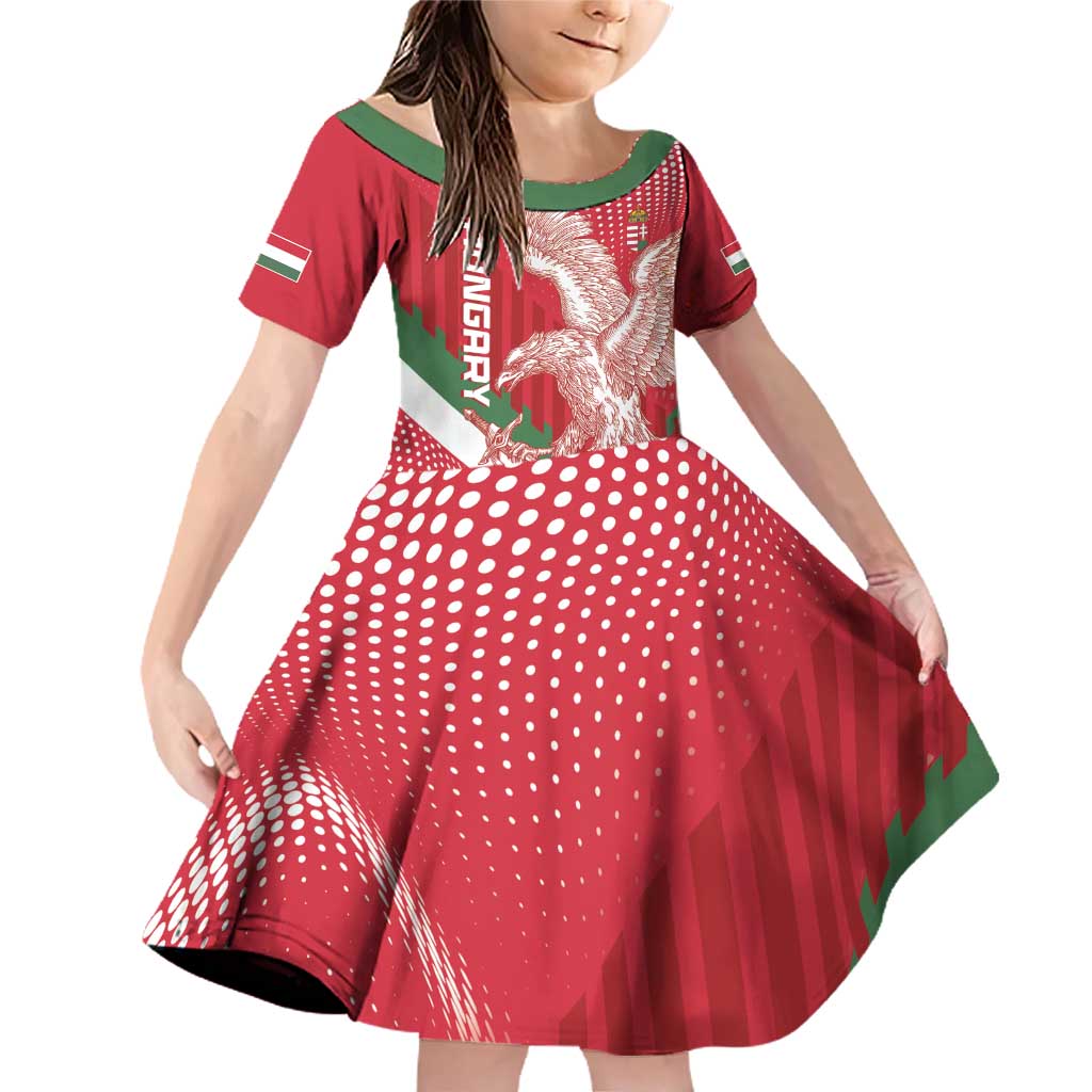 Custom Hungary Football Family Matching Off Shoulder Short Dress and Hawaiian Shirt Come On Magyarok