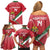 Custom Hungary Football Family Matching Off Shoulder Short Dress and Hawaiian Shirt Come On Magyarok