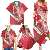 Custom Hungary Football Family Matching Summer Maxi Dress and Hawaiian Shirt Come On Magyarok