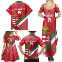 Custom Hungary Football Family Matching Summer Maxi Dress and Hawaiian Shirt Come On Magyarok
