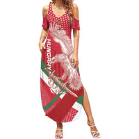 Custom Hungary Football Family Matching Summer Maxi Dress and Hawaiian Shirt Come On Magyarok
