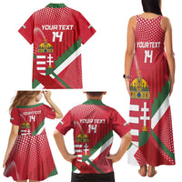 Custom Hungary Football Family Matching Tank Maxi Dress and Hawaiian Shirt Come On Magyarok