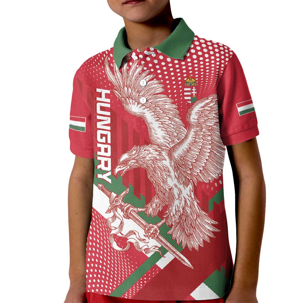 Custom Hungary Football Kid Polo Shirt Come On Magyarok