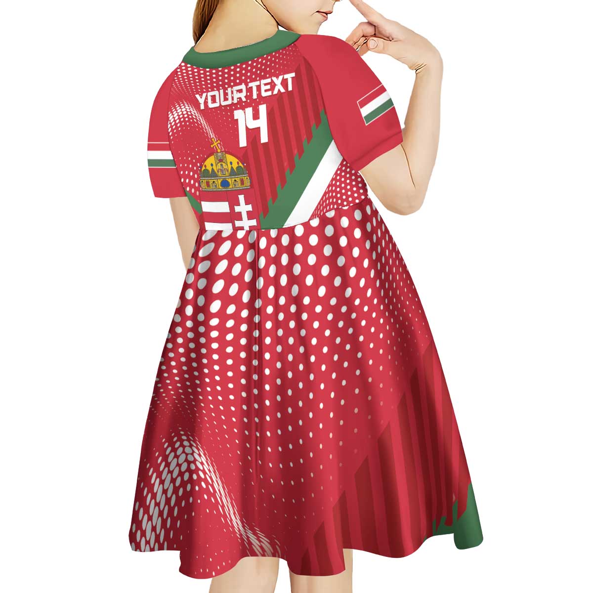 Custom Hungary Football Kid Short Sleeve Dress Come On Magyarok