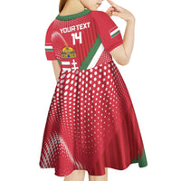 Custom Hungary Football Kid Short Sleeve Dress Come On Magyarok