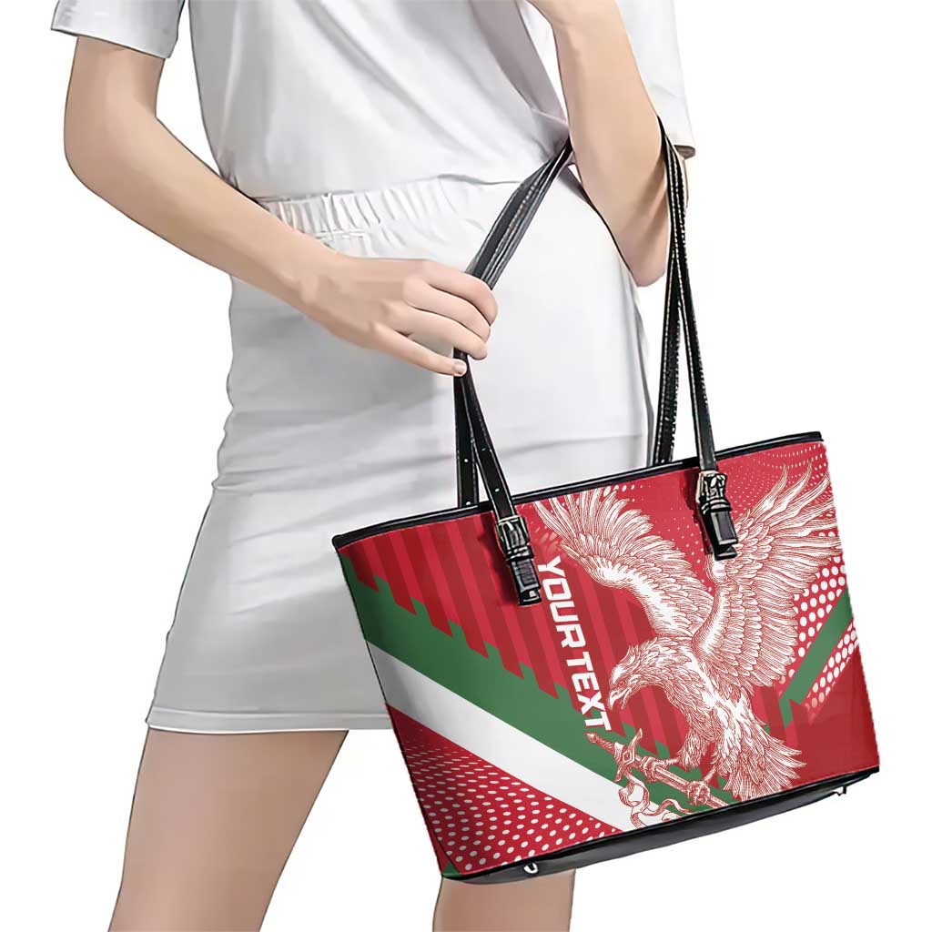 Custom Hungary Football Leather Tote Bag Come On Magyarok