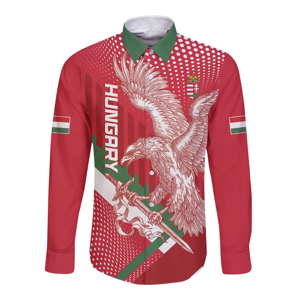 Custom Hungary Football Long Sleeve Button Shirt Come On Magyarok