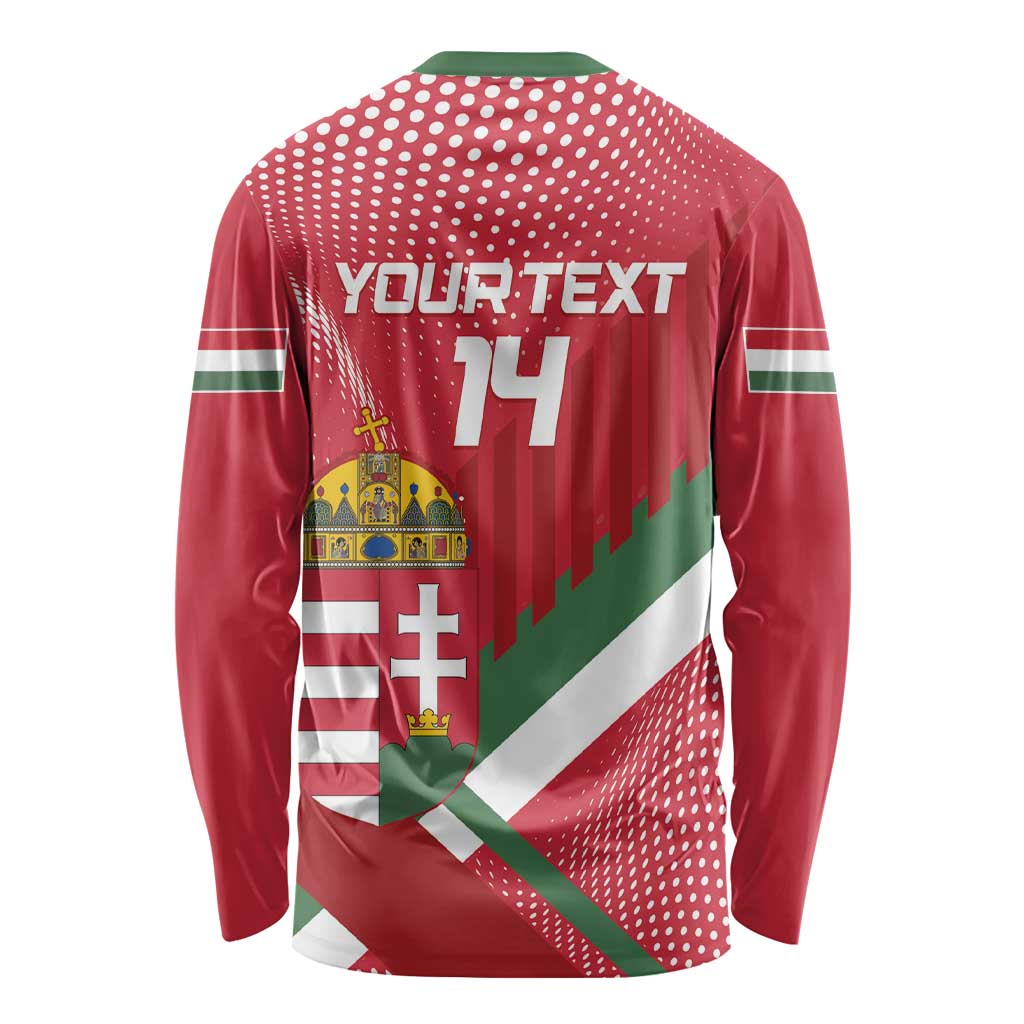 Custom Hungary Football Long Sleeve Shirt Come On Magyarok