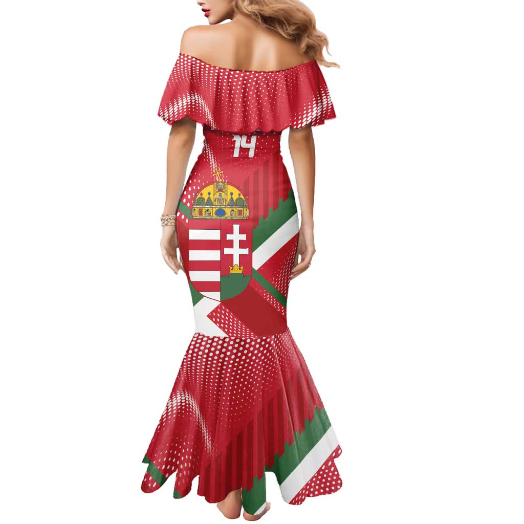 Custom Hungary Football Mermaid Dress Come On Magyarok