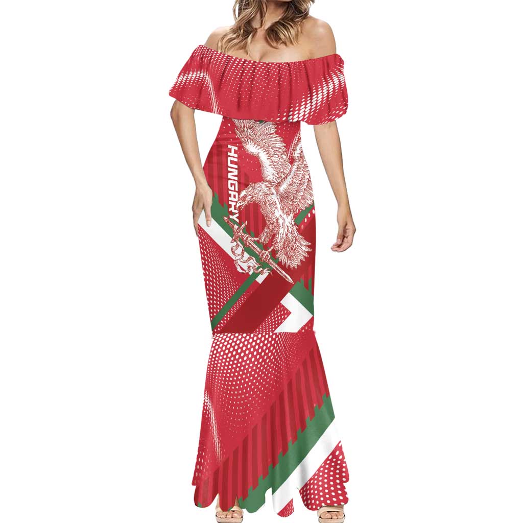 Custom Hungary Football Mermaid Dress Come On Magyarok